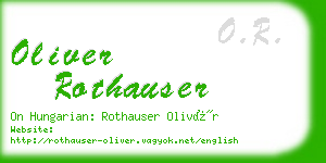 oliver rothauser business card